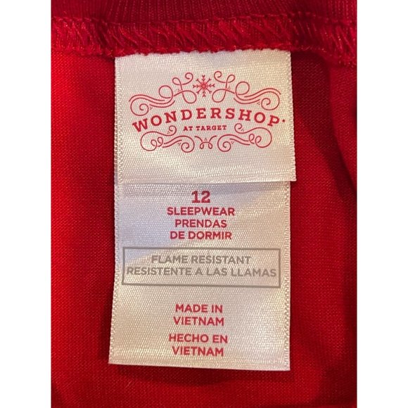 Wondershop Womens Holiday Christmas Sleepwear Shirt Long Sleeve Red Size 12 - Picture 7 of 8
